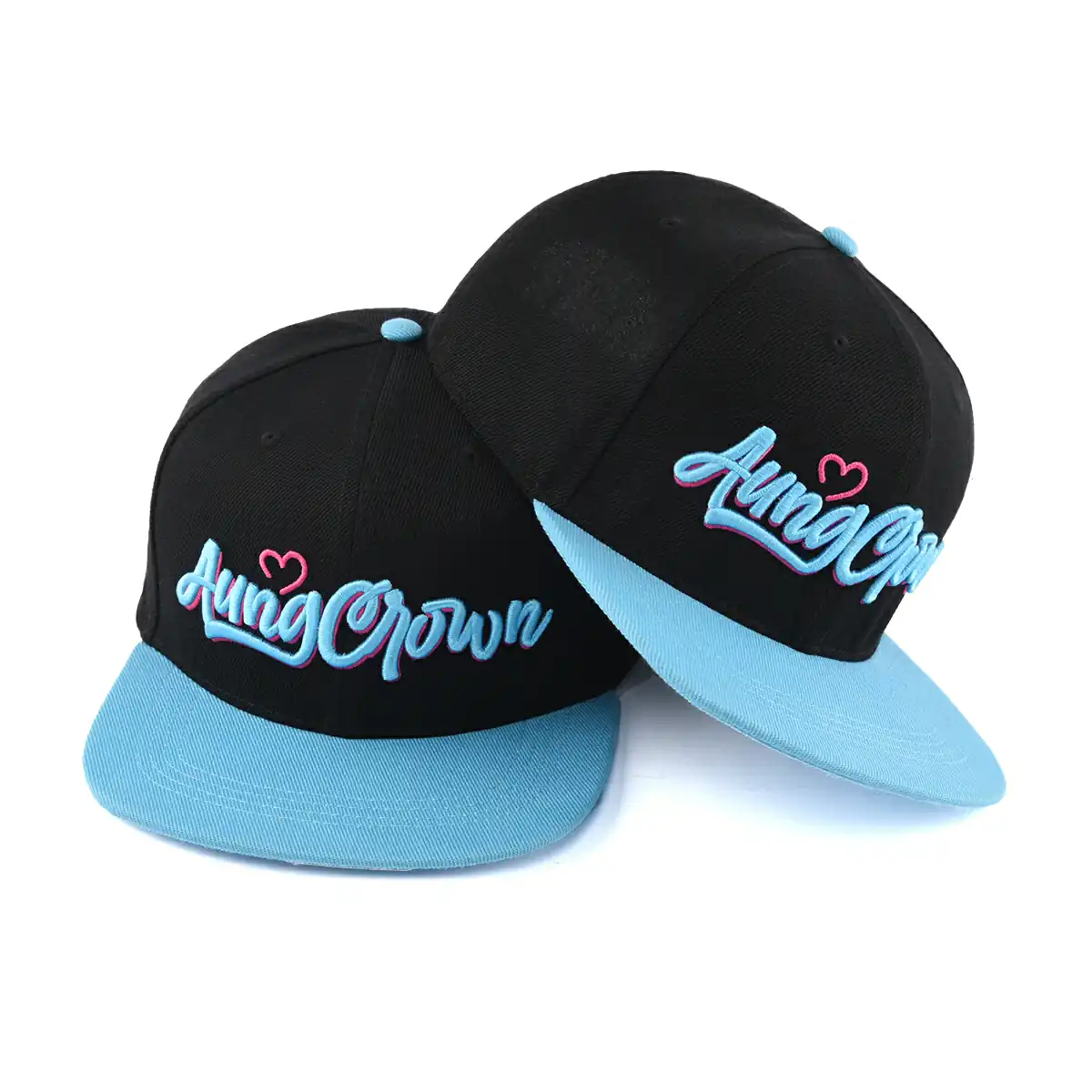Aung Crown 6-panel blue black snapback cap SFG-220402-1 Aung Crown 6-panel blue black snapback cap SFG-220402-1