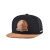 Aung Crown Men's casual black snapback hat KN2012145