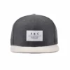 Aung Crown Men's grey and white snapback hat ACNA2011127