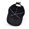 Aung Crown all black strapback hat at the innet view KN2103013