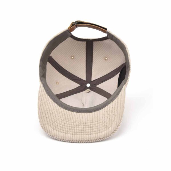 Aung Crown beige strapback hat in the inner view KN2012075