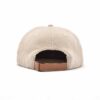 Aung Crown beige strapback hat with a stick-on leather Velcro closure KN2012075