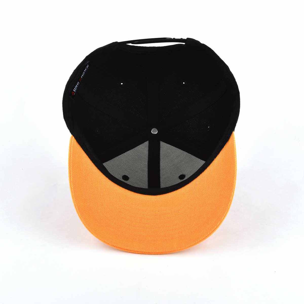 Aung Crown black and orange snapback hat at the inner view ACNA2011129 Aung Crown black and orange snapback hat at the inner view ACNA2011129