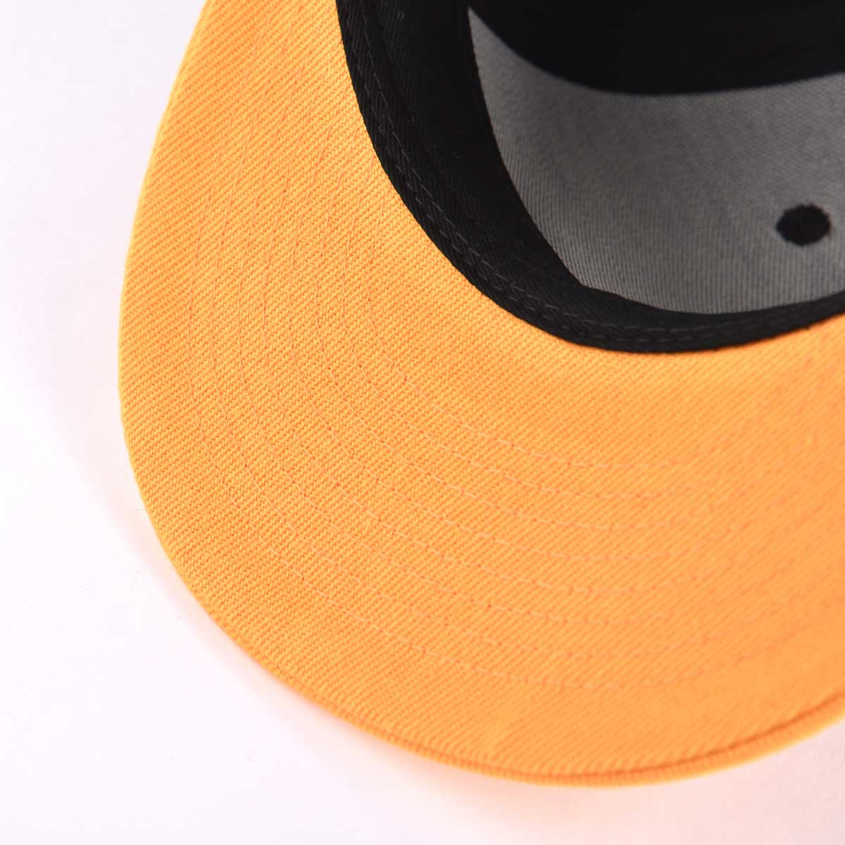 Aung Crown black and orange snapback hatwith a orange flat brim at the lower brim view ACNA2011129 Aung Crown black and orange snapback hatwith a orange flat brim at the lower brim view ACNA2011129
