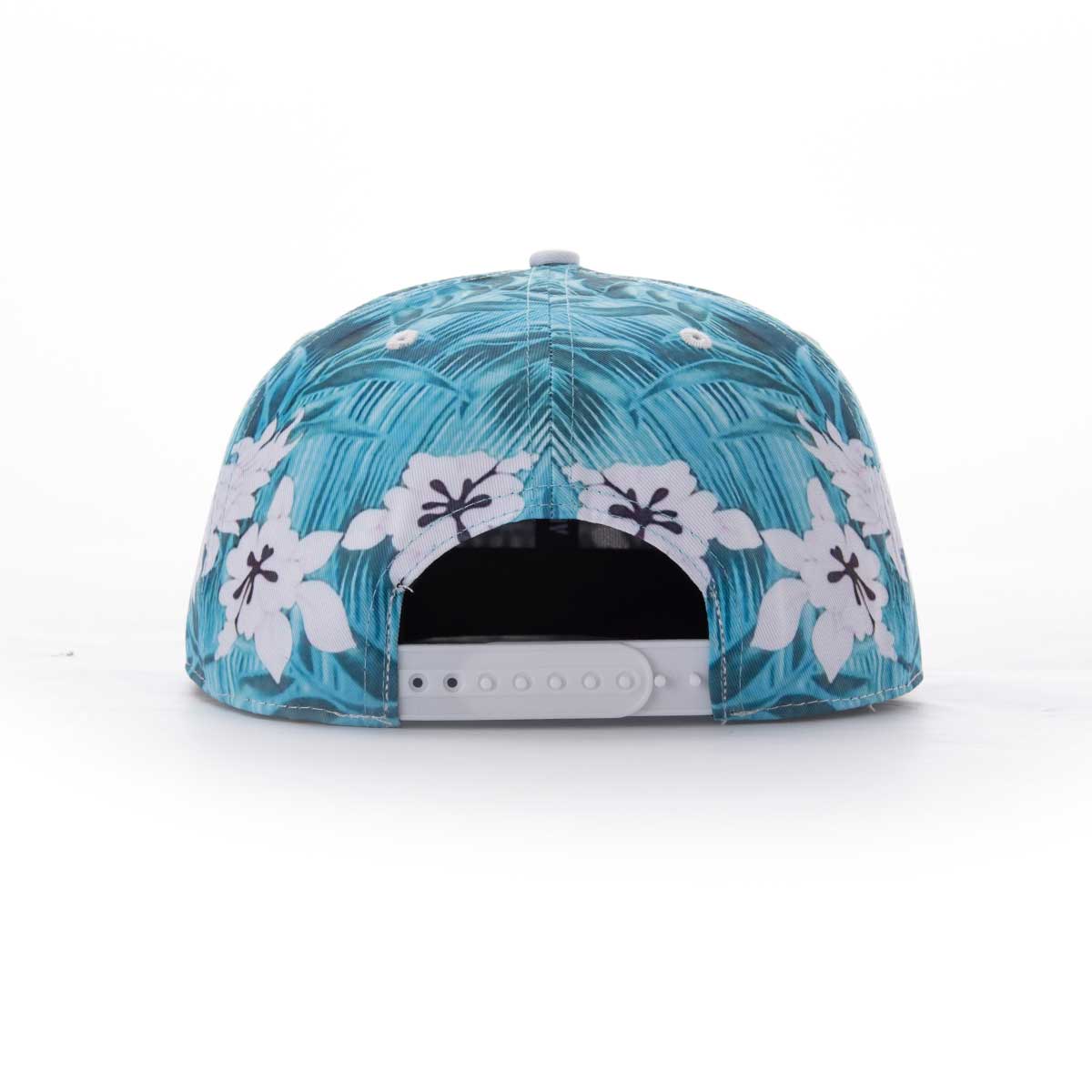 Aung Crown blue and white embroidered snapback hat with a plastic snap closure SFA-210324-3 Aung Crown blue and white embroidered snapback hat with a plastic snap closure SFA-210324-3