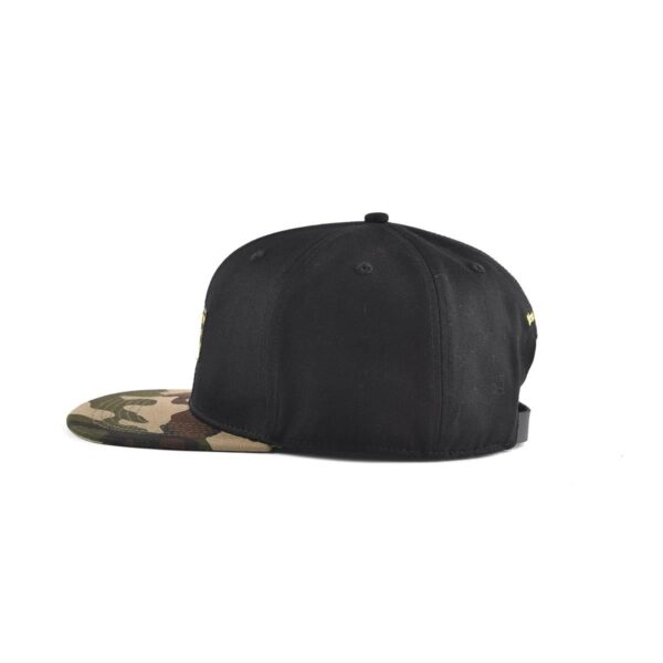 Aung Crown camouflage snapback hat at horizontal view KN2012154