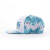 Aung Crown casual blue and white embroidered snapback hat SFA-210324-3