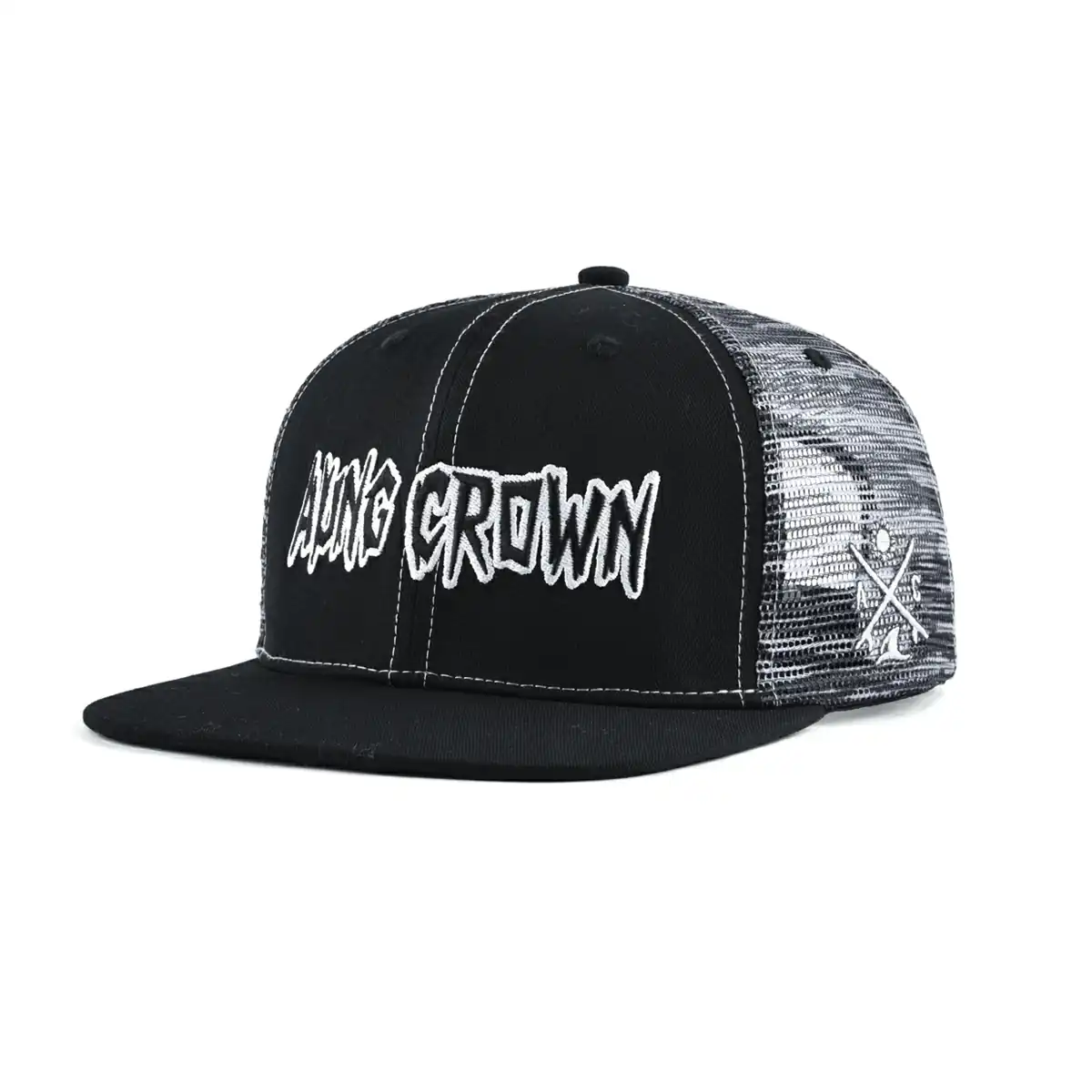 Aung Crown casual flat brim trucker hat for men KN2012111 Aung Crown casual flat brim trucker hat for men KN2012111