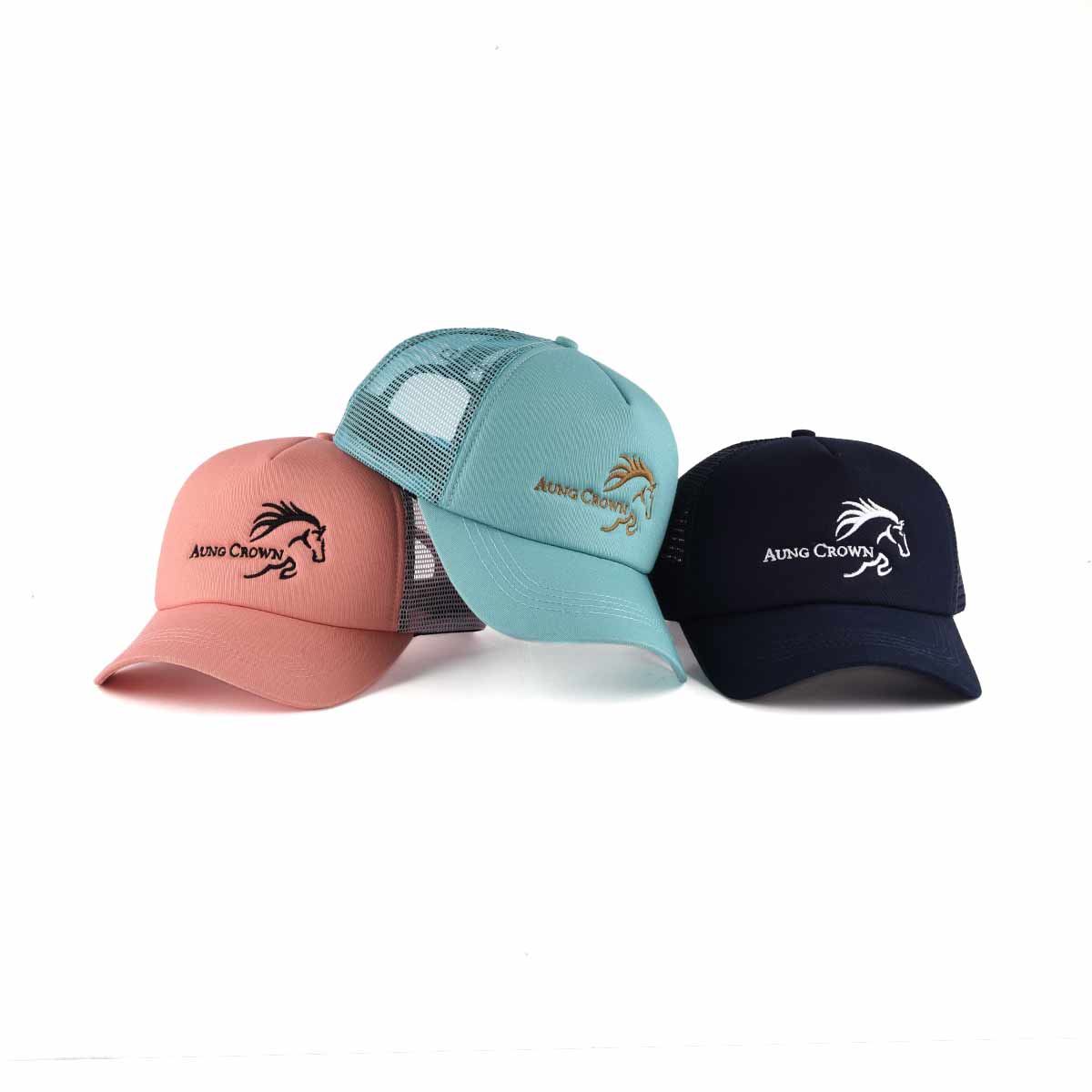 Aung Crown casual popular trucker hat in pink, light blue, or black KN2012073 Aung Crown casual popular trucker hat in pink, light blue, or black KN2012073