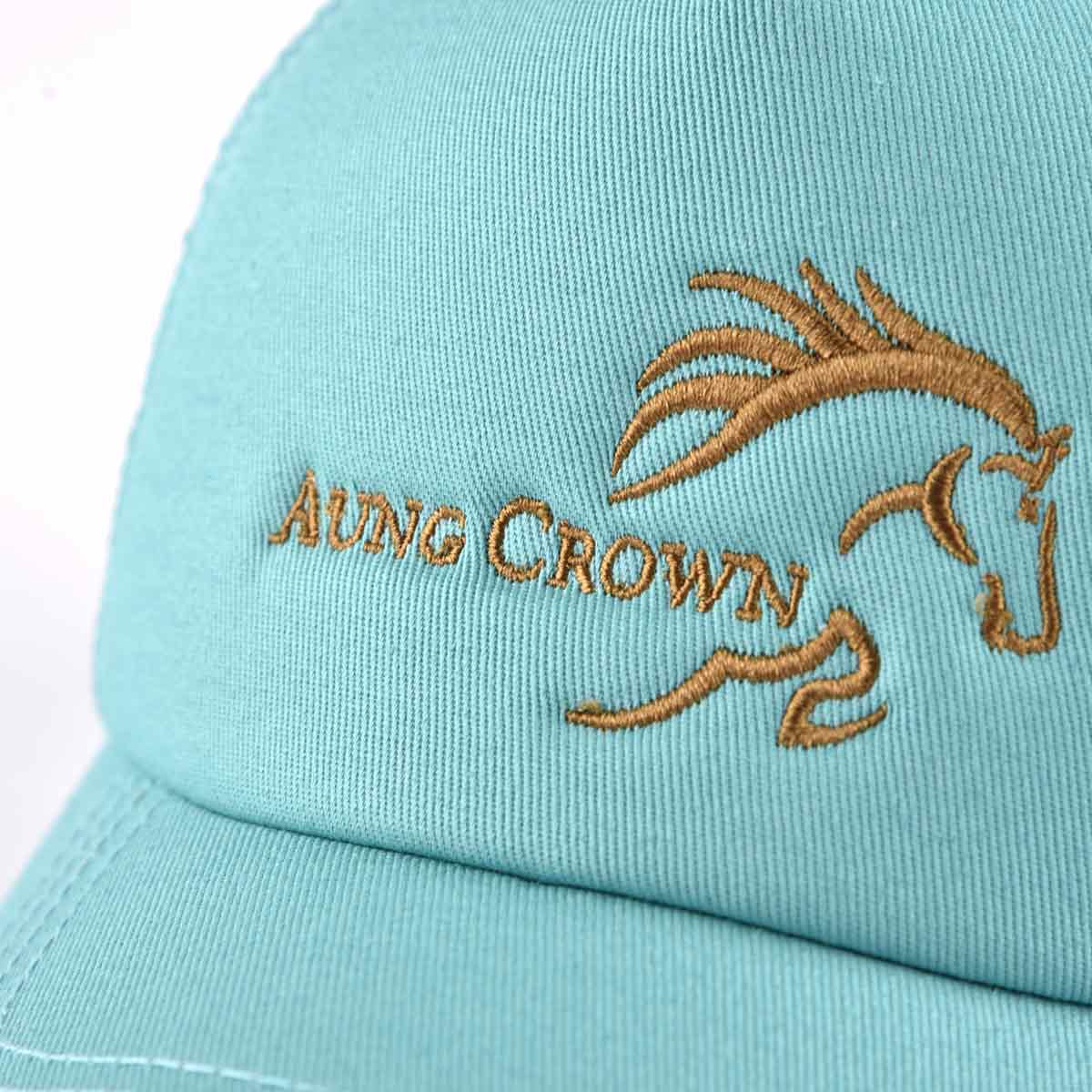 Aung Crown casual popular trucker hat with a flat mebroidery logo - letters and horse at the front KN2012073 Aung Crown casual popular trucker hat with a flat mebroidery logo - letters and horse at the front KN2012073