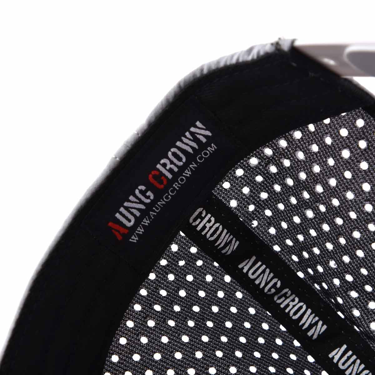 Aung Crown custom embroidered trucker hat with an inner label on the sweatband KN2012181 Aung Crown custom embroidered trucker hat with an inner label on the sweatband KN2012181