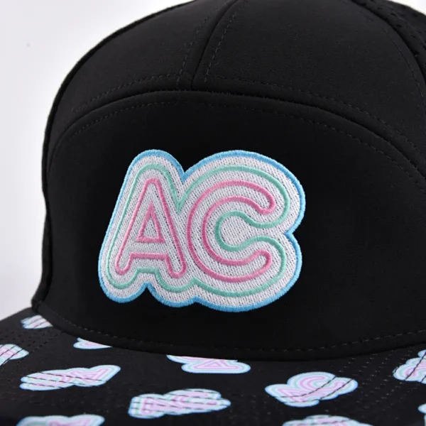 Aung Crown fashion trucker hat flat brim with flat embroidery letters on the front panel KN2102073