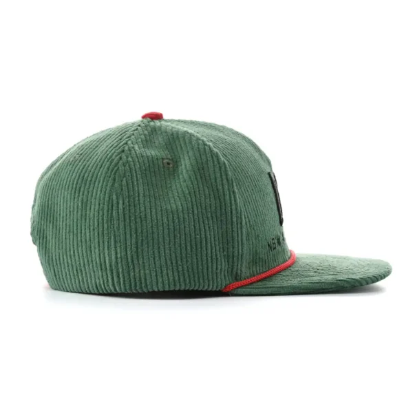 Aung Crown green snapback flat cap for outdoors SFA-210401-1