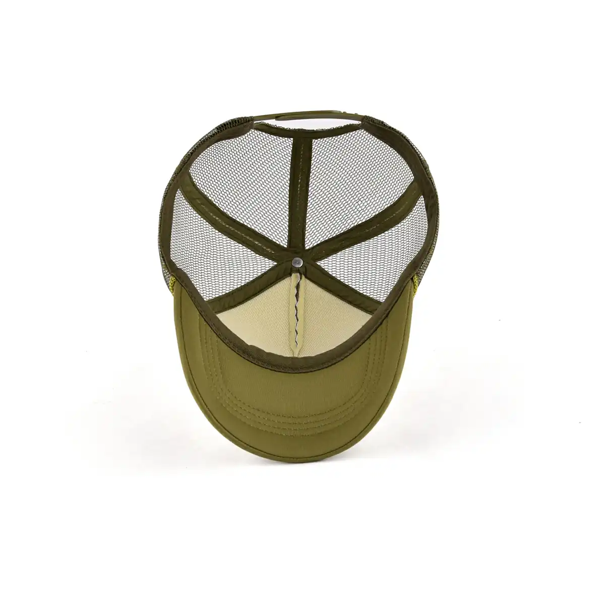 Aung Crown green trucker hat for men at the inner view AC201024-80 Aung Crown green trucker hat for men at the inner view AC201024-80