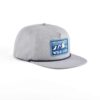 Aung Crown grey 3d snapback cap with a flat brim KN2012152