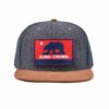 Aung Crown grey snapback hat for outdoors ACNA2011125