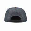 Aung Crown grey snapback hat with a black plastic snap closure ACNA2011125