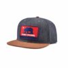 Aung Crown grey snapback hat with a flat brim ACNA2011125