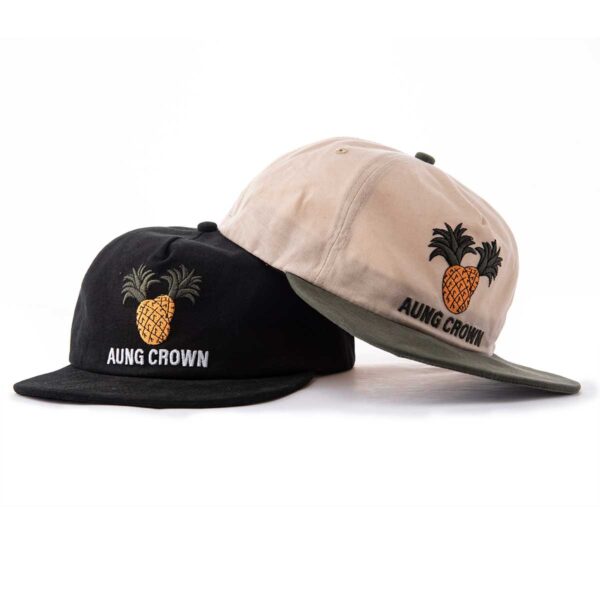 Aung Crown khaki snapback hat or all-black strapback hat KN2103013