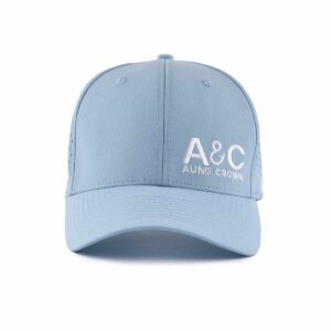 Aung Crown light blue custom embroidered trucker hat for women and men KN2012181