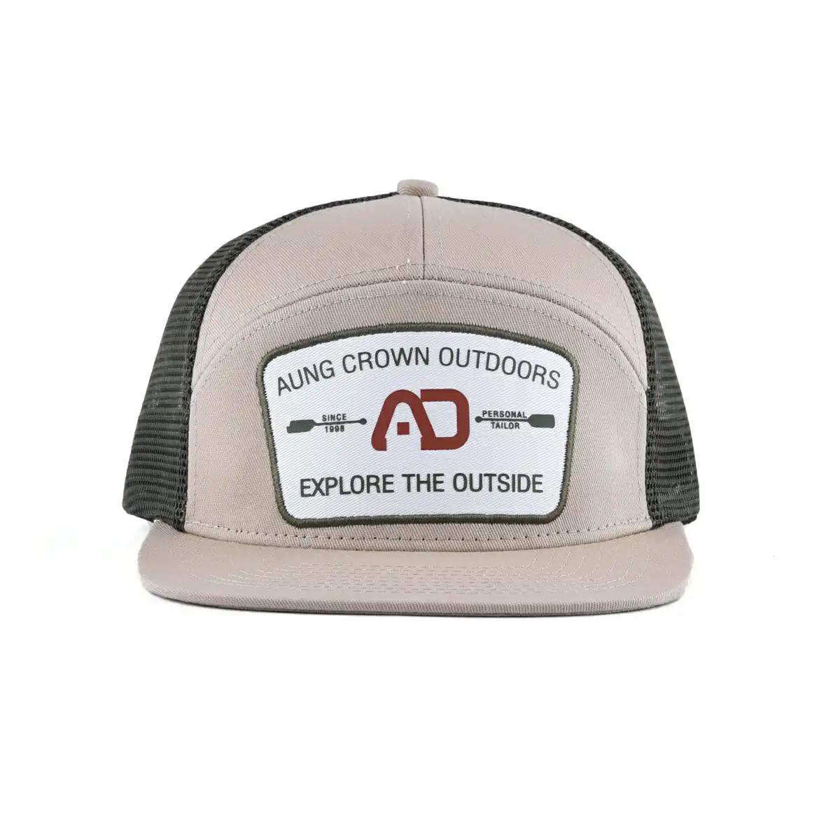 Aung Crown men's 7 panel trucker hat for outdoors ACNA2011124 Aung Crown men's 7 panel trucker hat for outdoors ACNA2011124