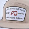 Aung Crown men's 7 panel trucker hat with a flat embroidery patch on the front ACNA2011124