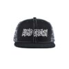 Aung Crown men's black flat brim trucket hat KN2012111