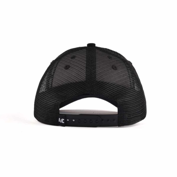 Aung Crown men's black trucker hat at the back view KN2101281