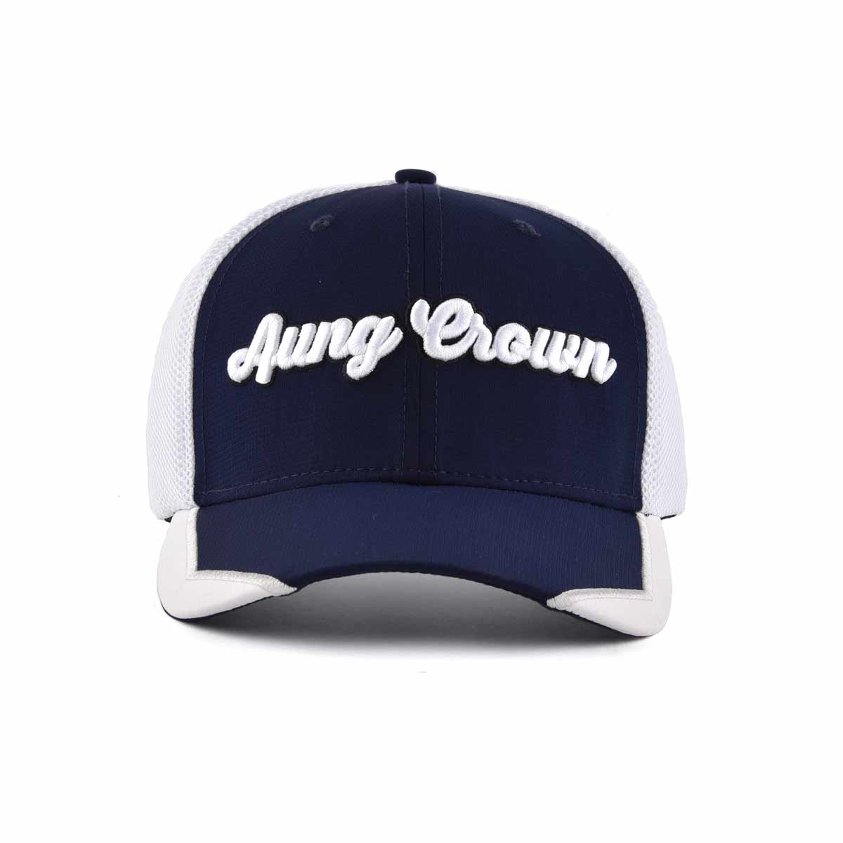 Aung Crown men's white and blue trucker hat KN2012121 Aung Crown men's white and blue trucker hat KN2012121