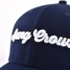 Aung Crown men's white and blue trucker hat with 3D embroidery white letters on the front KN2012121