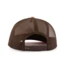 Aung Crown outdoor brown trucker hat with a brown plastic snap and a brown mesh back KN2103043