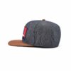 Aung Crown outdoor grey snapback hat at the horizontal side ACNA2011125