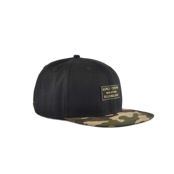 Aung Crown patchwork camouflage snapback hat KN2012154