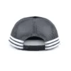 Aung Crown patchwork flat bill trucker hat for men with a plastic snap and a mesh back KN2012153