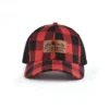 Aung Crown plaid red and black trucker for women and men KN2012072