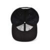 Aung Crown plain black snapback hat at the inner view ACNA2011126