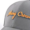 Aung Crown unisex grey trucker hat with 3d embroidery letters on the front KN2012042