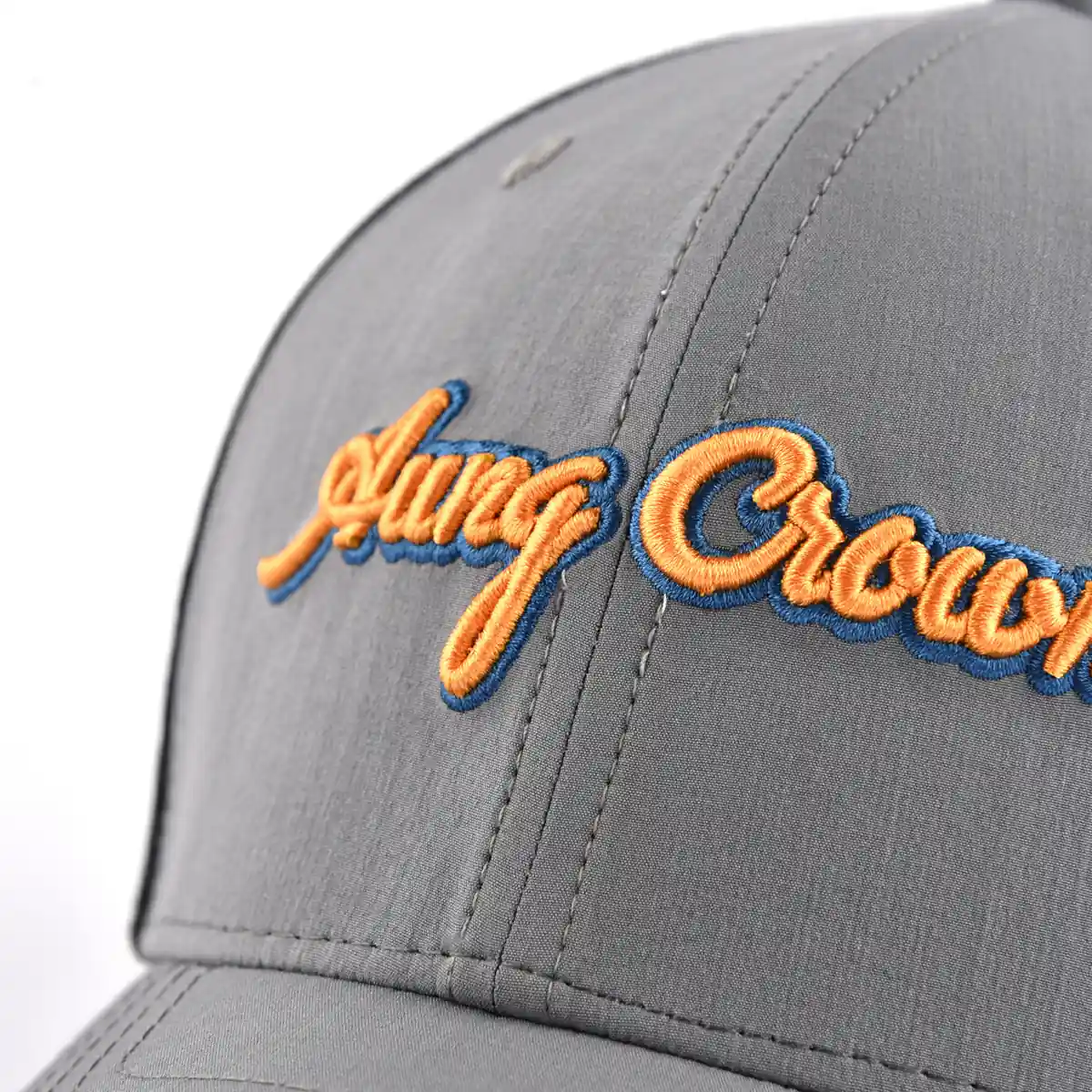 Aung Crown unisex grey trucker hat with 3d embroidery letters on the front KN2012042 Aung Crown unisex grey trucker hat with 3d embroidery letters on the front KN2012042