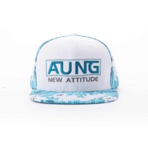 Aung Crown white embroidered snapback hat for women and men SFA-210324-3