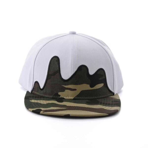 Aung Crown white snapback cap with a 3d applique SFG-210316-4