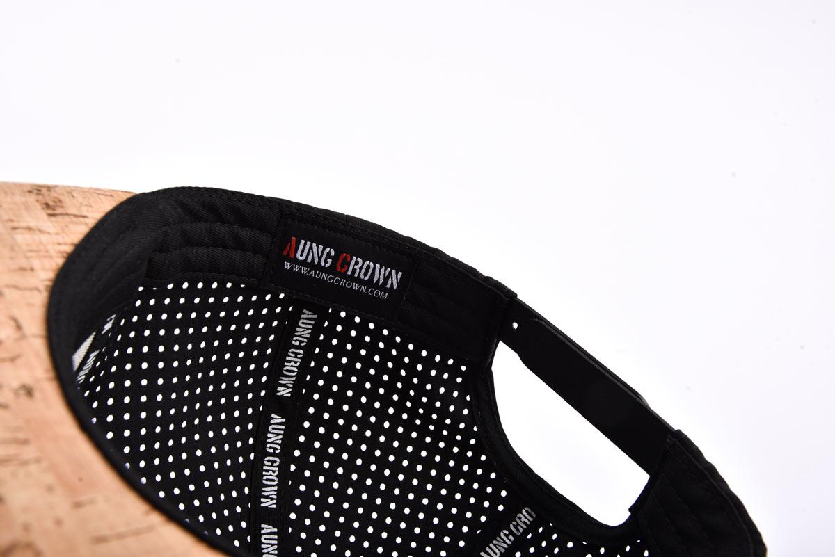 Aung Crown wood grain and black trucker hat mens with an inner label on the sweatband KN2102193 Aung Crown wood grain and black trucker hat mens with an inner label on the sweatband KN2102193