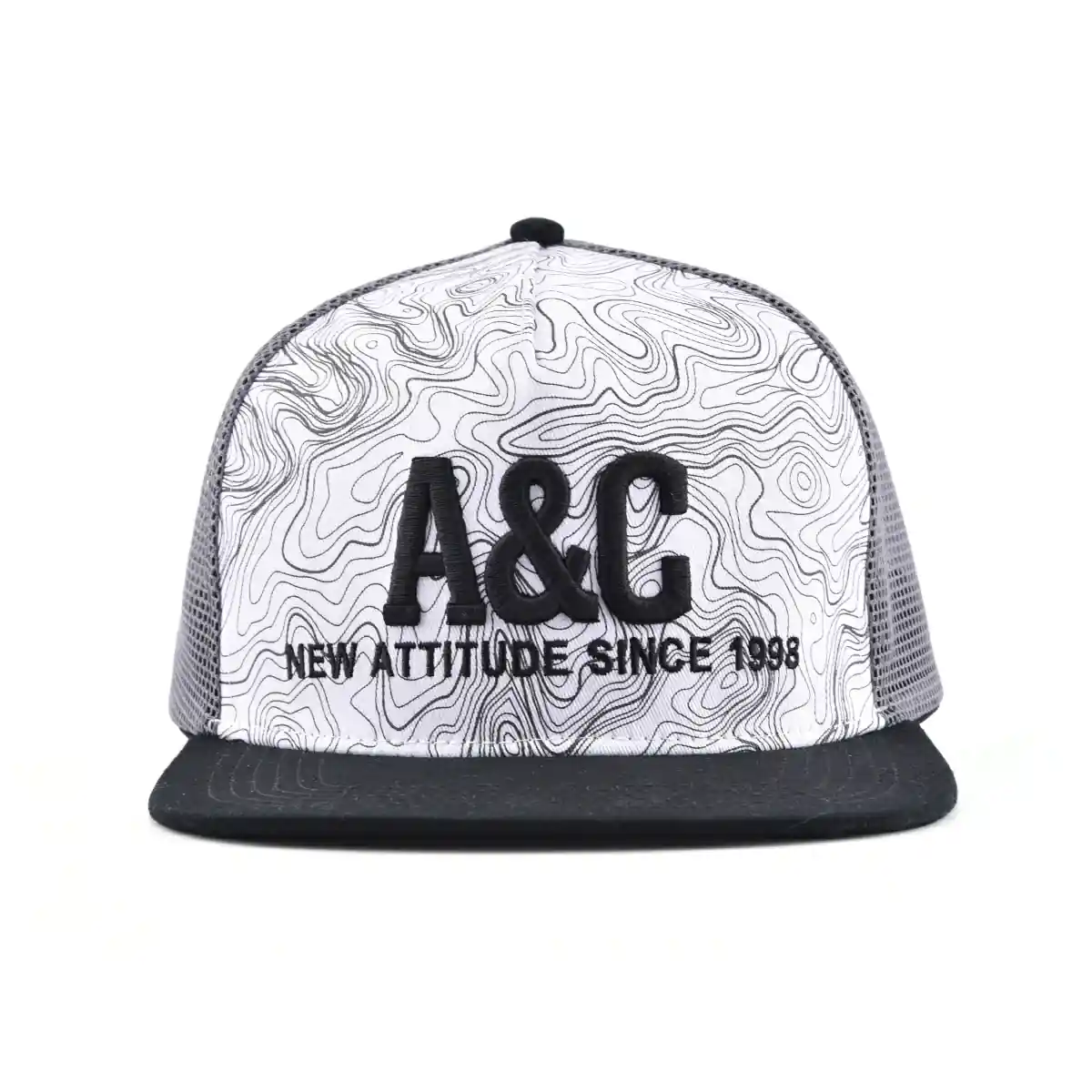 Aung crown casual white and black trucker hat for women and men KN2103033 Aung crown casual white and black trucker hat for women and men KN2103033