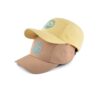 khaki & yellow 5 panel hat