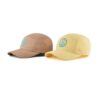 khaki & yellow 5 panel hat