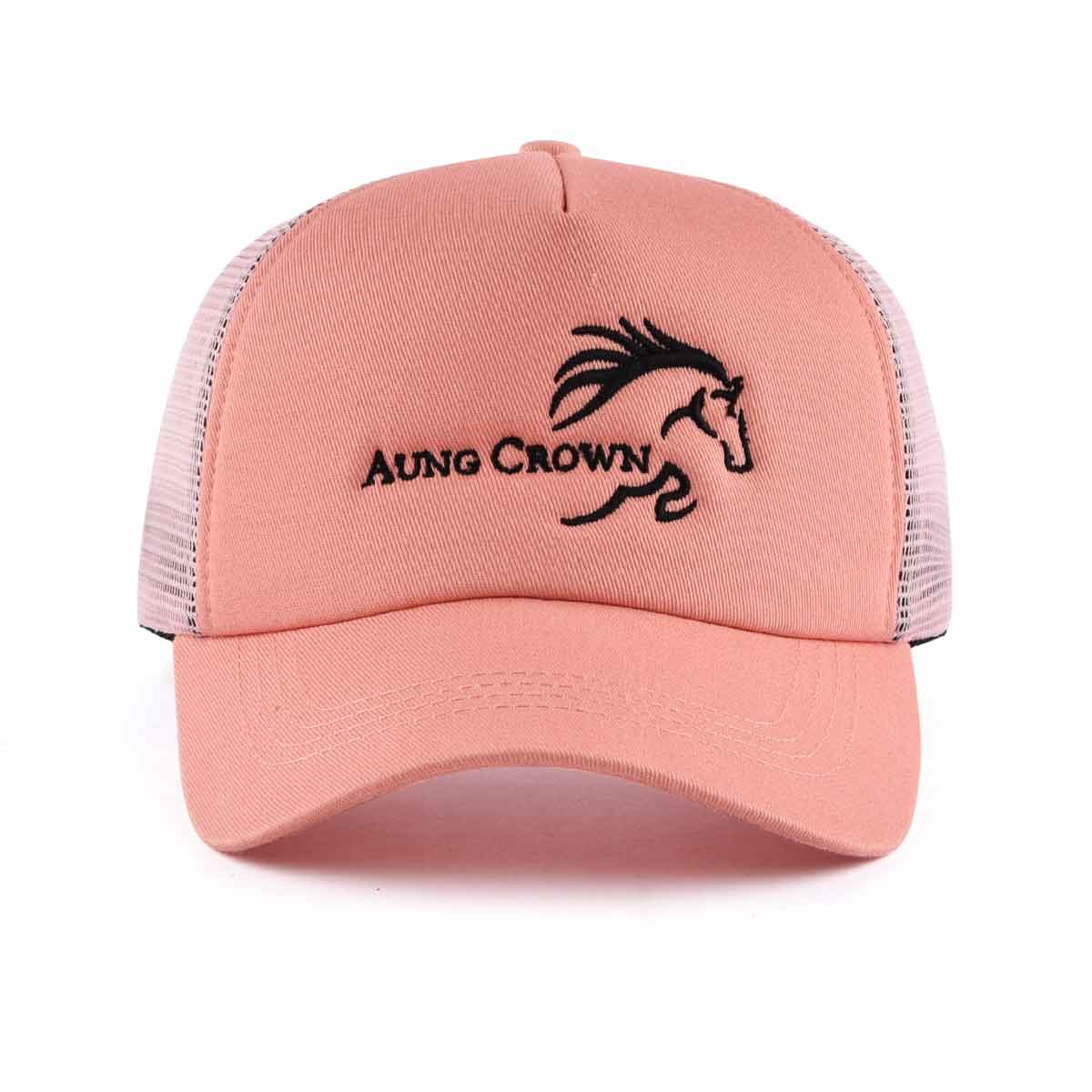 Aung Crown 5-panel pink popular trucker hat for sports KN2012073 Aung Crown 5-panel pink popular trucker hat for sports KN2012073