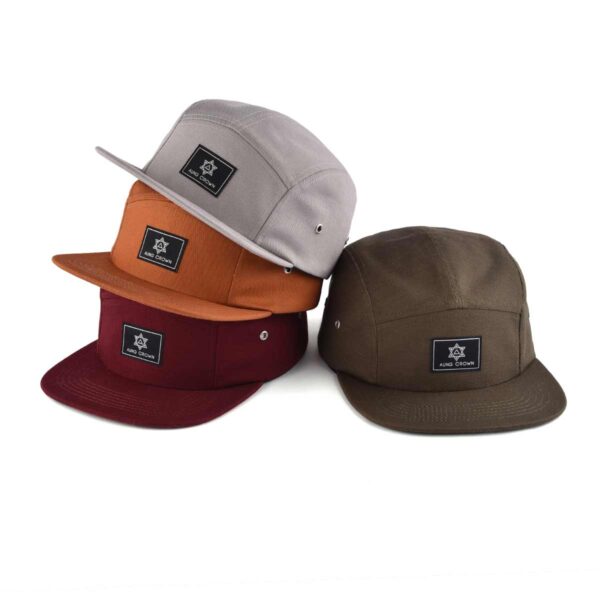 5 panel flat bill hat