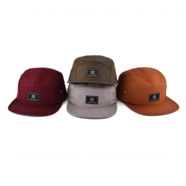 5 panel flat bill hat