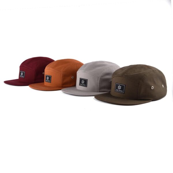 5 panel flat bill hat