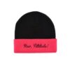 beanie embroidery patchwork cuffed knitted hat