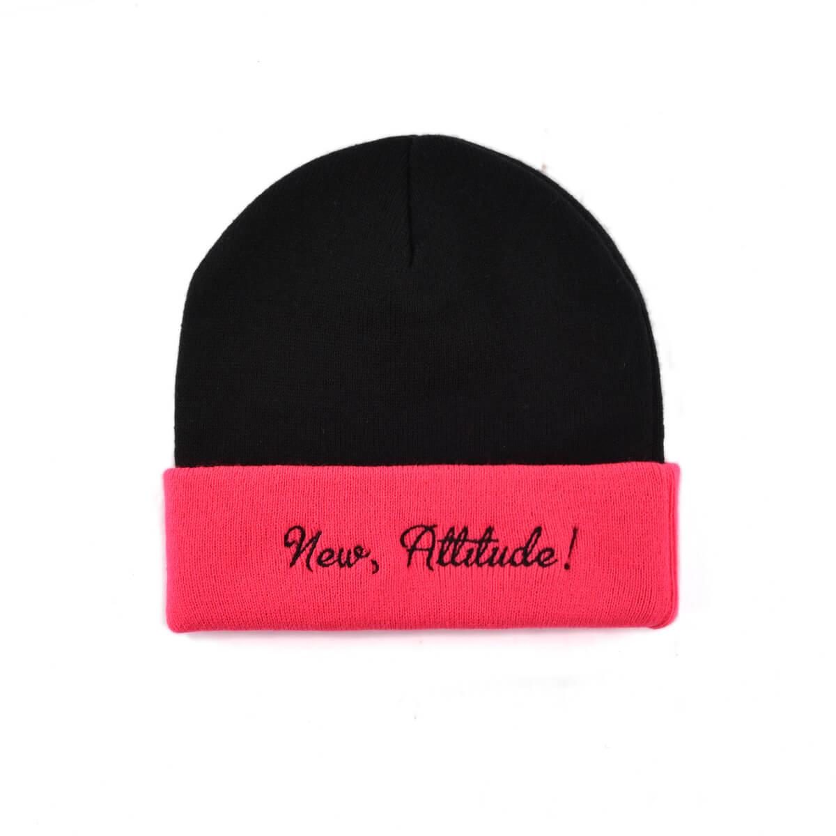 beanie embroidery patchwork cuffed knitted hat beanie embroidery patchwork cuffed knitted hat